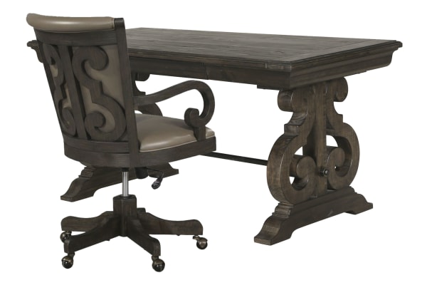 Bellamy - Writing Desk With Chair - Peppercorn