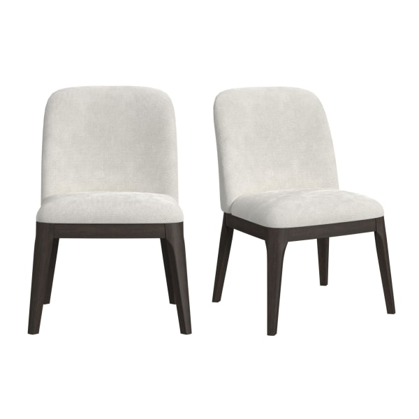 Sylvie - Dining Side Chair (Set of 2) - White / Dark Brown