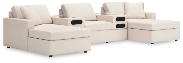 Modmax - 5-Piece Double Chaise With Audio Consoles - Oyster