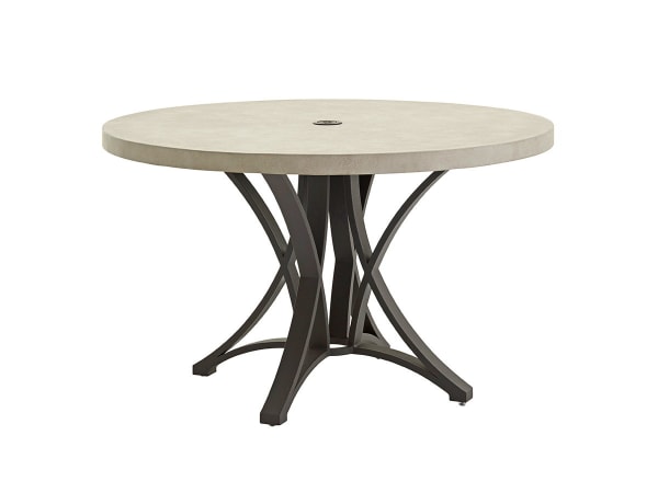 Cypress Point Ocean Terrace - Dining Table W/Weatherstone Top - Dark Brown - Wicker