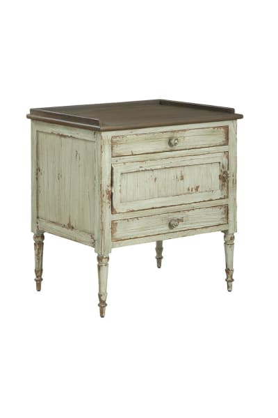 Thatcher - End Table - Pearl Silver / Dark Brown
