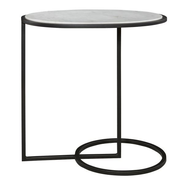 Twofold - White Marble Accent Table