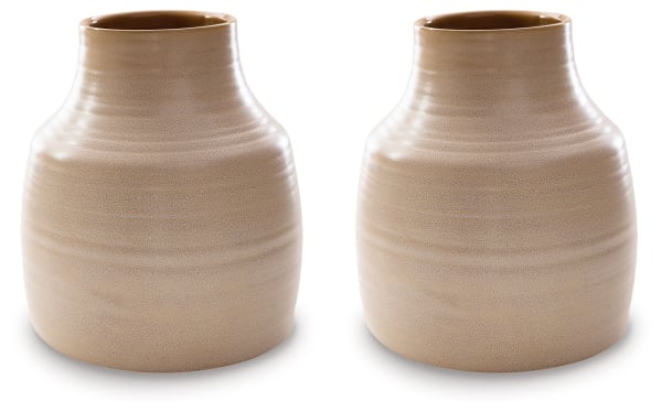 Millcott - Tan - Vase (Set of 2) 8" x 8"