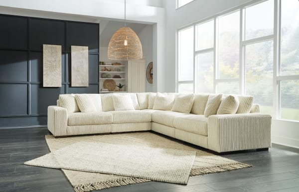 Lindyn - Ivory - Corner Chairs 5 Pc Sectional