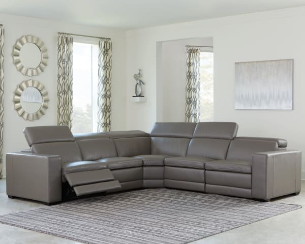 Texline - Gray - Power Reclining Sectional