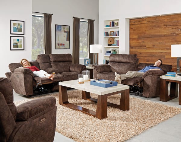 Sedona - Power Headrest With Lumbar Lay Flat Reclining Sofa - Mocha - 42.5'