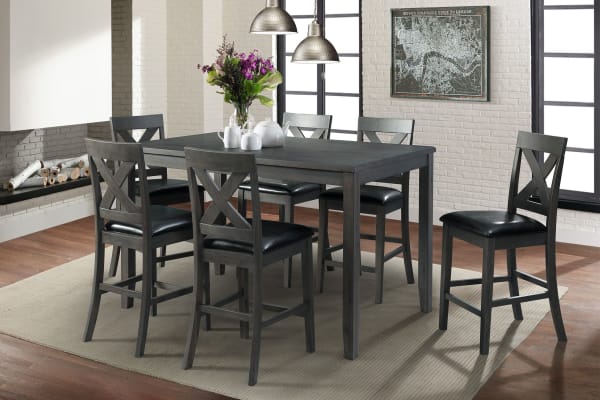 Alex - 7 Piece Dining Set - Gray
