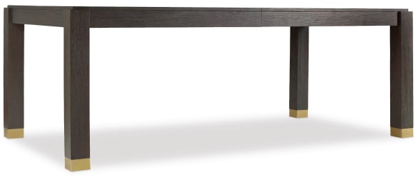 Curata - Rectangle Dining Table With 2-20" Leaves - Dark Brown
