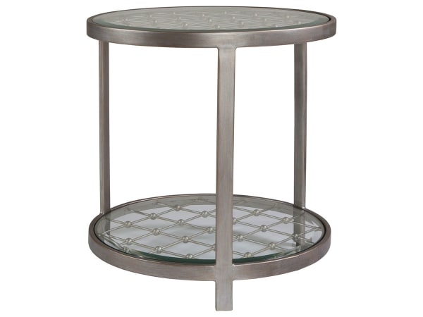 Metal Designs - Royere Round End Table - Gray