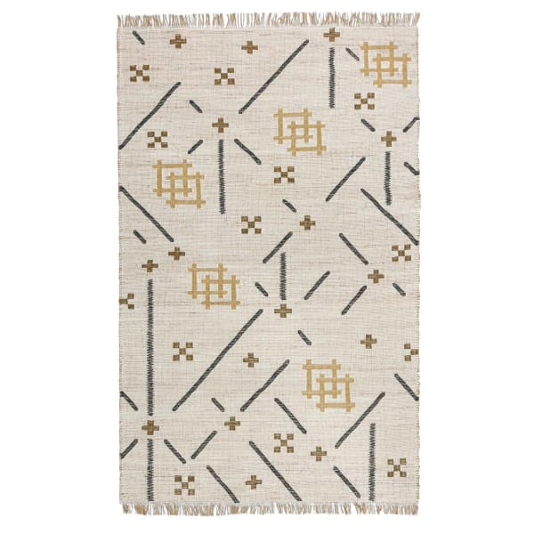 Belfast - Swatch Caviar Area Rug - Ivory/White