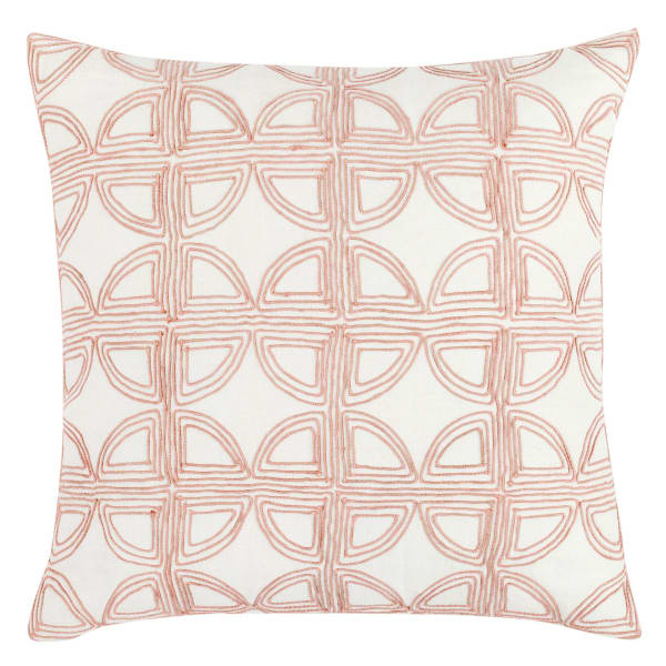 Elea - 22" x 22" Pillow - Ivory / Blush