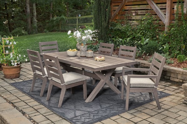 Hillside Barn - Gray / Brown - 7 Pc. - Dining Set