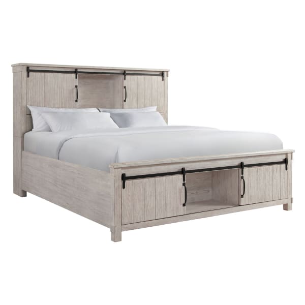 Scott - King Platform Storage Bed - White