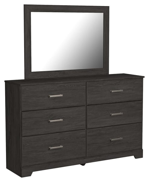 Belachime - Black - Dresser, Mirror