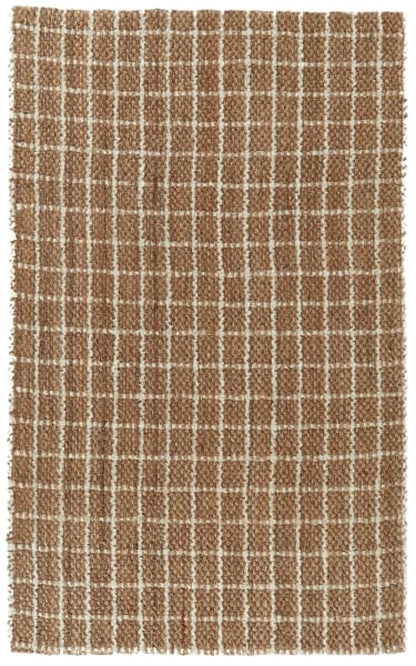 Serene - 8' x 8' Windowpane Chenille Area Rug - Ivory