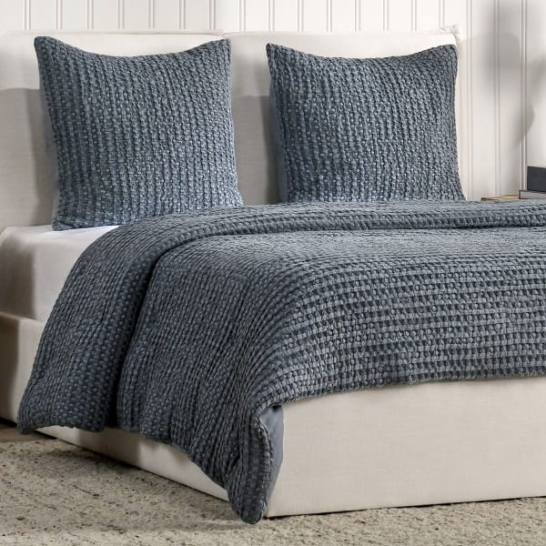 Colmar - 4 Piece King Quilt Set - Marina Blue