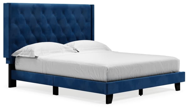 Vintasso - Blue - Queen Uph Hdbd/Ftbd/Roll Slats