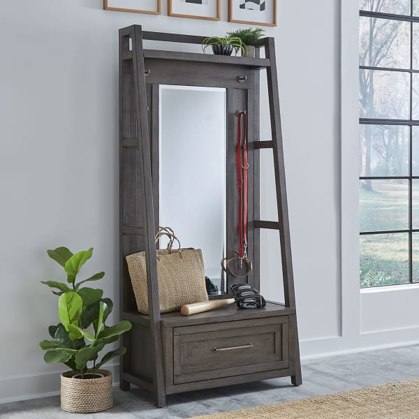 Modern Farmhouse - 2 Piece Hall Tree Set - Gray