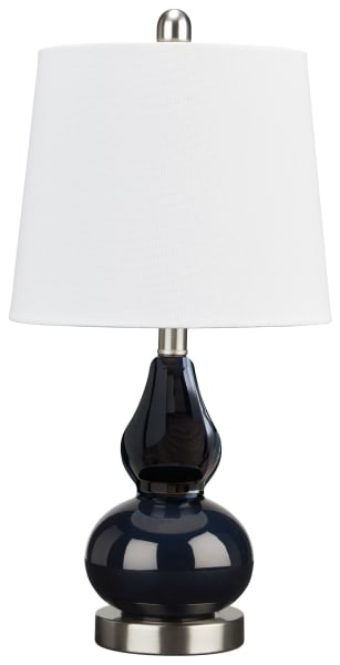Makana - Navy - Glass Table Lamp 