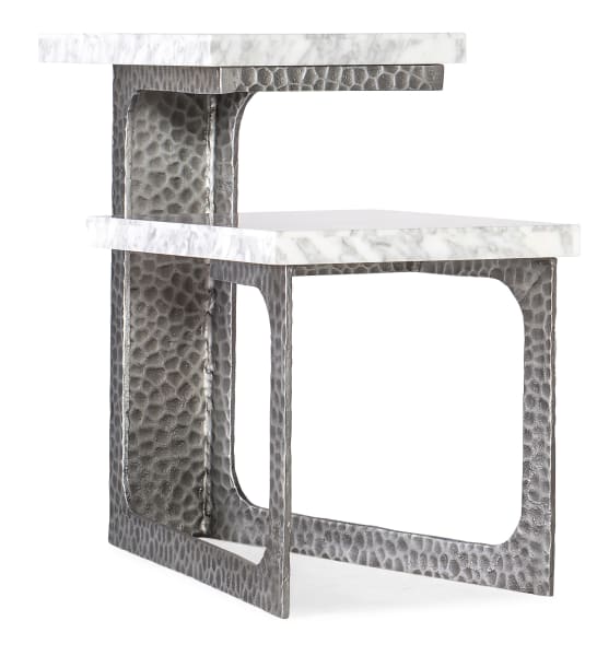 Melange - Georgie Side Table - Pearl Silver