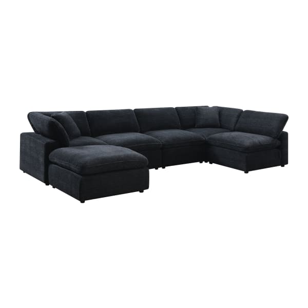 Cloud 9 - Modular 6 Piece Living Room Set - Zaftag Ebony