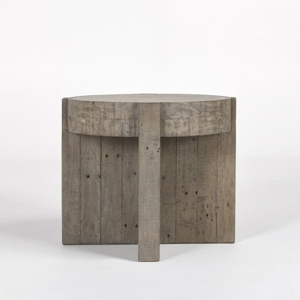 Sonoma - Round End Table - Distressed Gray