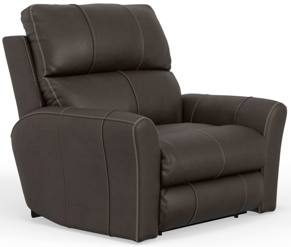 Fredda - Italian Leather Match Power Zero Gravity Recliner With Power Adjustable Headrest - Coffee