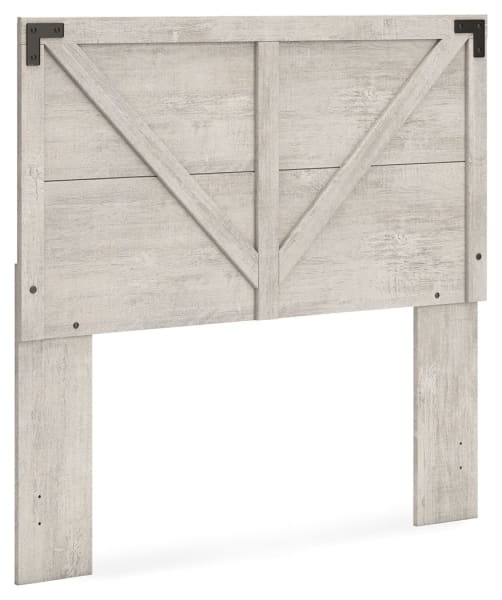 Shawburn - Whitewash - Full Crossbuck Panel Headboard