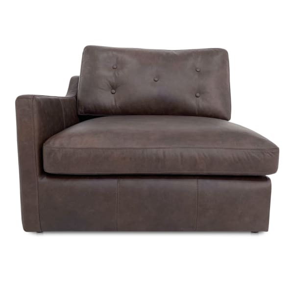 Thurlow - Leather Left Arm Facing Chair - Espresso Brown