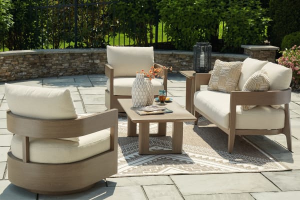 Serene Bay - Dark Brown - 5 Pc. - Lounge Set With Loveseat