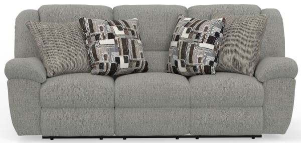 Trifecta - Sofa With 3 Recliners And Drop Down Table - Nature