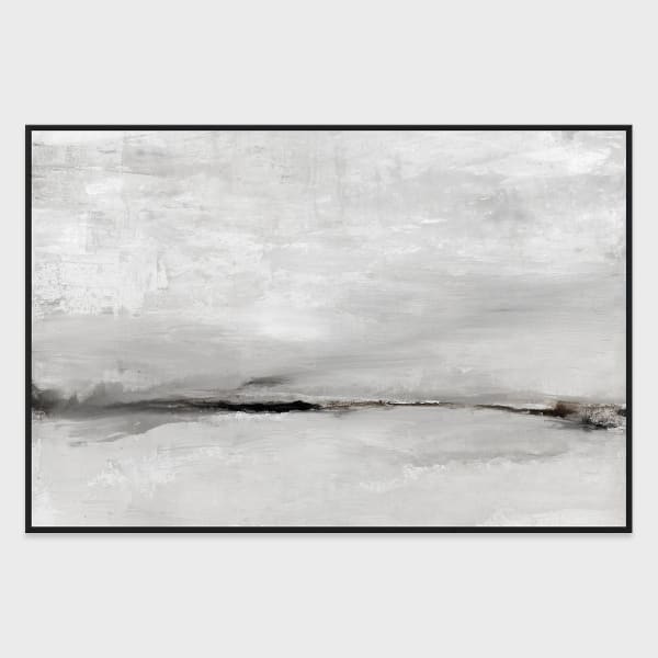 Hush - 60" x 40" Canvas Art - Pearl Silver