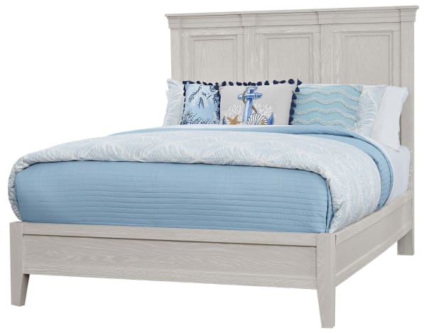 Passageways - California King Mansion Bed With Low Profile Footboard - Oyster Grey