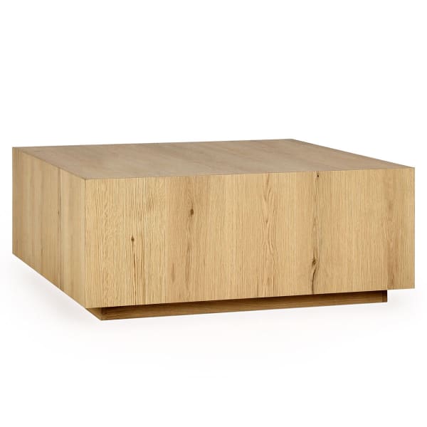 Layne - Square Coffee Table With Casters - Natural