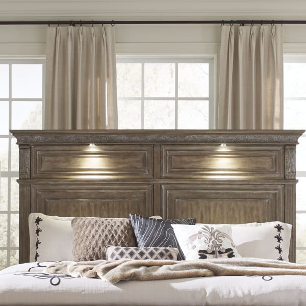 Carlisle Court - Queen Panel Headboard - Medium Brown