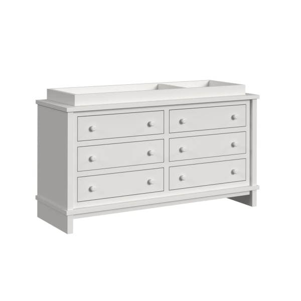 Wyller - Dresser And Topper - White