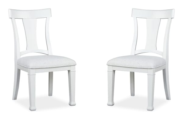 Kingston - Upholstered Side Chair (Set of 2) - Whisper White And Cerused Nutmeg