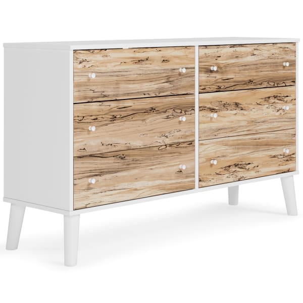 Piperton - Brown / White - Six Drawer Dresser