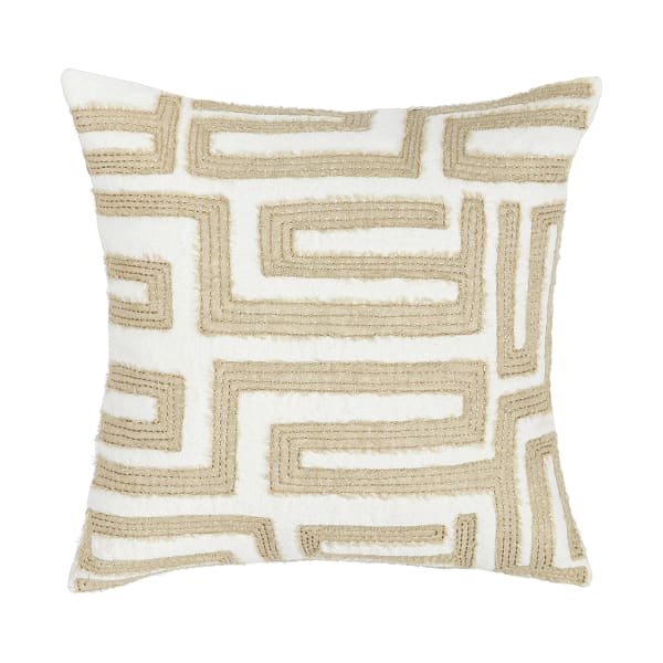 Mateo - 22" x 22" Pillow - Metallic Gold / Ivory