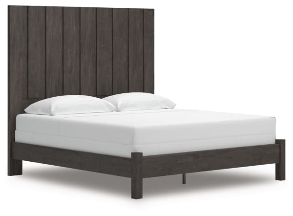 Fraluna - Charcoal - King Panel Bed