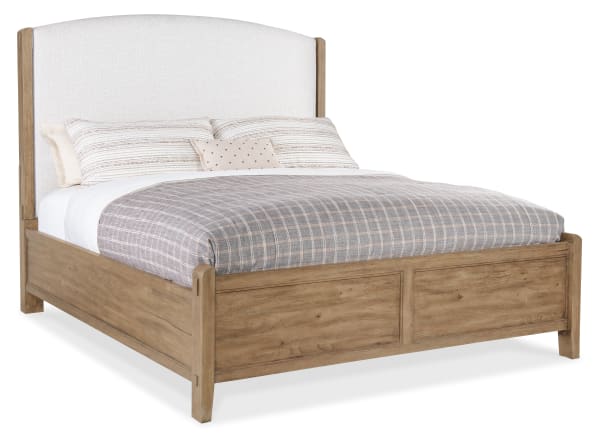 Vineyard Row - Queen Upholstered Bed - Beige
