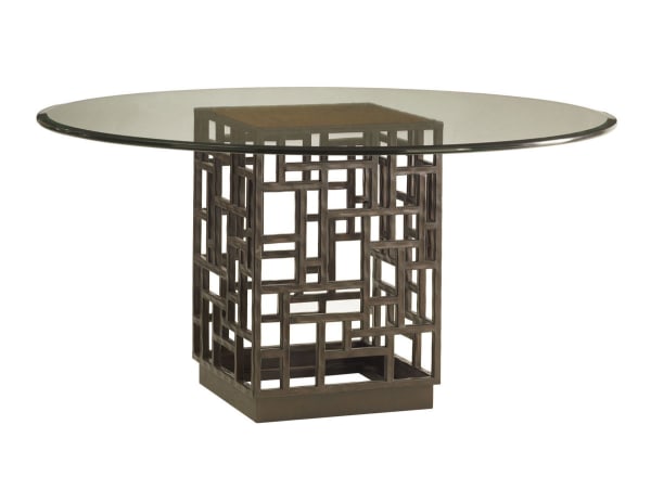 Ocean Club - South Sea Dining Table With 54" Glass Top - Dark Brown