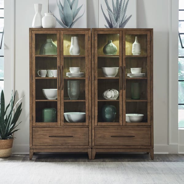 Shaker Lakes - Bunching Cabinet (Set of 2) - Harvest Brown