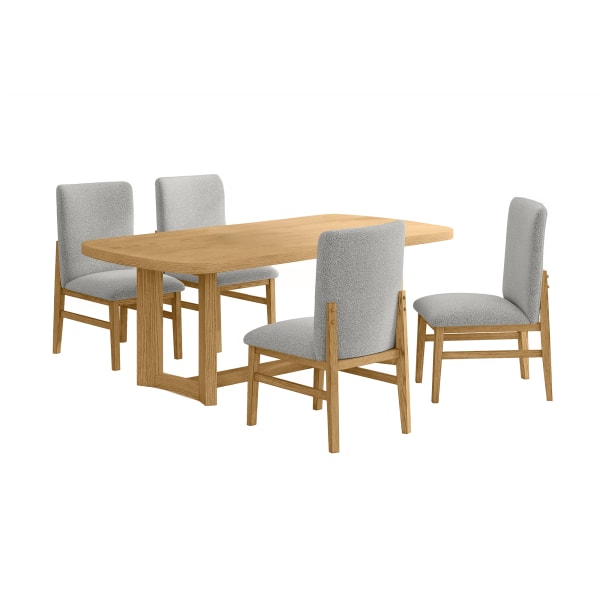 Portland - 5 Piece Standard Height Dining Set (Rectangular Table And Four Chairs) - Natural
