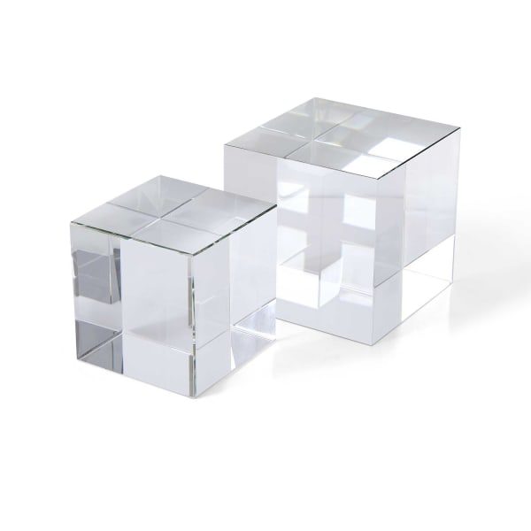 Cube Risers - Sculptures (Set of 2) - Crystal