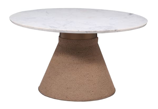 Winstone Bay - Dining Table (2 Cartons) - Natural / White Marble
