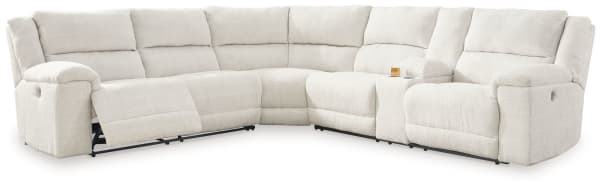 Keensburg - Linen - 3-Piece Power Reclining Sectional With Raf Power Reclining Loveseat With Console