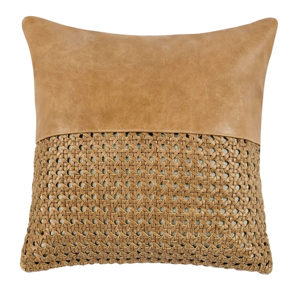Timeless - 18" x 18" TL Toscano Leather Pillow - Chestnut Brown