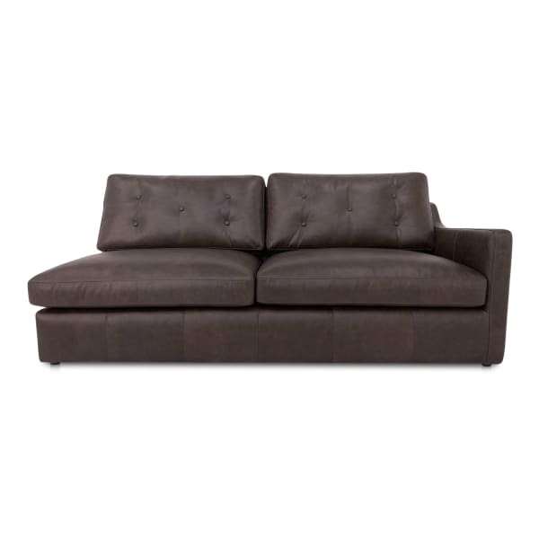 Thurlow - Leather Right Arm Facing Sofa - Espresso Brown