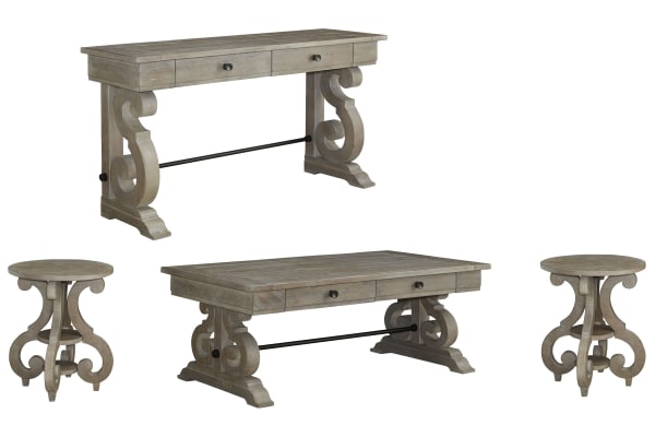 Tinley Park - Rectangular Cocktail Table With 2 Accent End Tables And Sofa Table - Dove Tail Gray